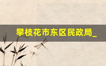 攀枝花市东区民政局_民政局24小时客服热线电话