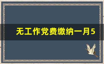 无工作党费缴纳一月5元