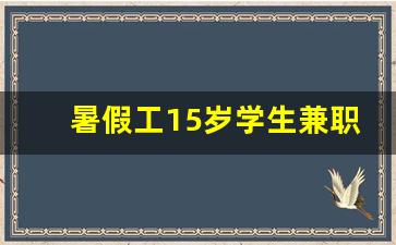 暑假工15岁学生兼职在哪里找