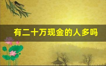 有二十万现金的人多吗_35岁了手里有20万算穷吗