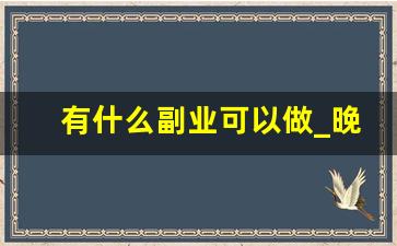 有什么副业可以做_晚上兼职7点到10点