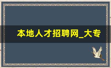 本地人才招聘网_大专正式工招聘