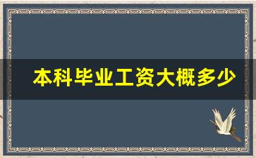 本科毕业工资大概多少