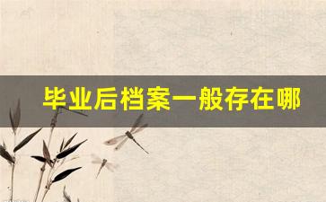 毕业后档案一般存在哪里_毕业生如何查询自己的档案去向