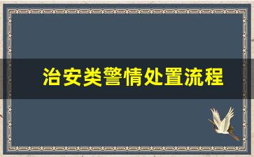 治安类警情处置流程