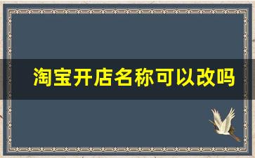 淘宝开店名称可以改吗_淘宝店铺怎么开