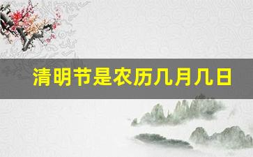 清明节是农历几月几日_2024年清明节是农历几月几日