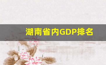 湖南省内GDP排名