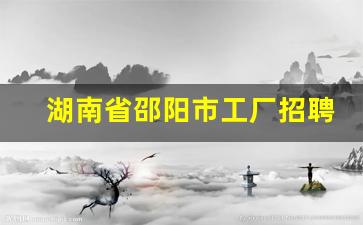 湖南省邵阳市工厂招聘_2023事业编制招聘岗位表