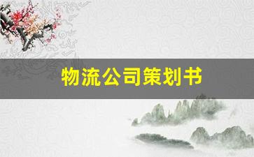 物流公司策划书