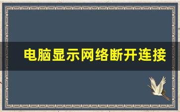 电脑显示网络断开连接怎么回事