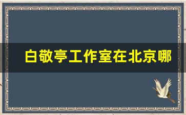 白敬亭工作室在北京哪里_白敬亭旗下艺人