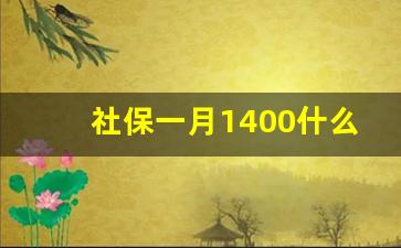 社保一月1400什么水平