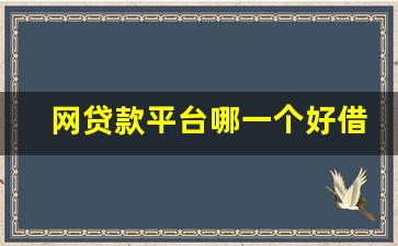 网贷款平台哪一个好借钱