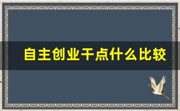 自主创业干点什么比较好_目前创业最有前景的项目