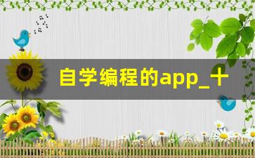 自学编程的app_十大少儿编程教育品牌