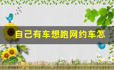 自己有车想跑网约车怎么注册_网上怎么申请营运证