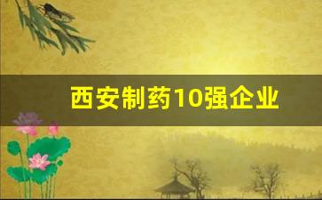 西安制药10强企业