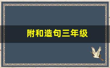 附和造句三年级