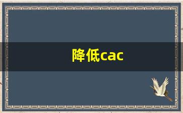 降低cac