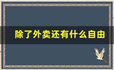 除了外卖还有什么自由兼职