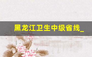 黑龙江卫生中级省线_2021年卫生资格黑龙江省线