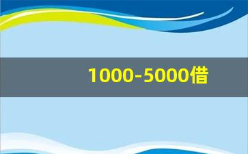 1000-5000借钱