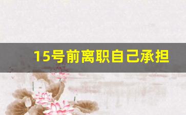 15号前离职自己承担全部社保_不交社保要什么证据才能起诉