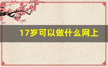 17岁可以做什么网上兼职