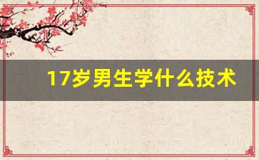 17岁男生学什么技术好