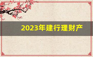 2023年建行理财产品哪款好_目前收益最高的稳定理财产品