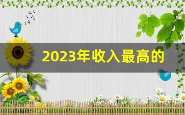 2023年收入最高的十个行业