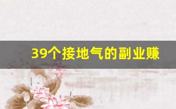 39个接地气的副业赚钱小项目