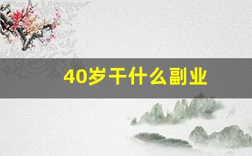 40岁干什么副业