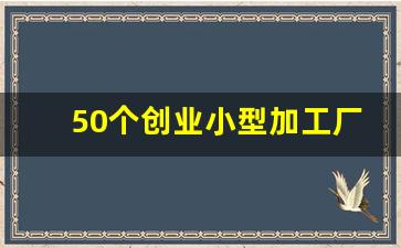 50个创业小型加工厂