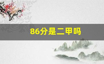 86分是二甲吗