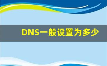 DNS一般设置为多少_路由器dns最佳设置