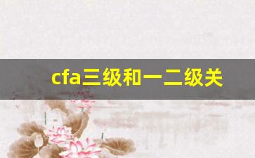 cfa三级和一二级关系大吗_日本cpa