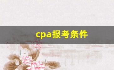 cpa报考条件