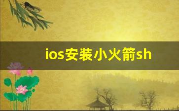 ios安装小火箭shadowsock_iphone梯子教程