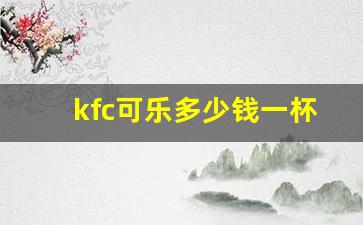 kfc可乐多少钱一杯_肯德基可乐杯可回收吗