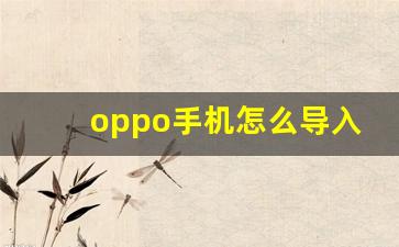 oppo手机怎么导入小说