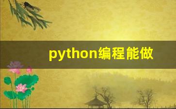 python编程能做什么工作