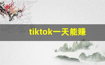 tiktok一天能赚多少钱