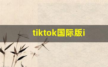 tiktok国际版ios安装包_色板tiktok破解