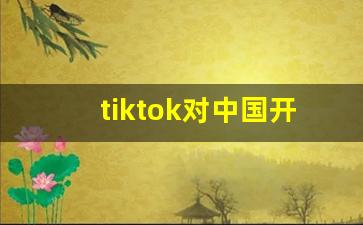 tiktok对中国开放了吗