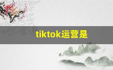 tiktok运营是