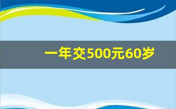 一年交500元60岁领多少