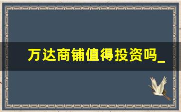 万达商铺值得投资吗_有人买了嘉兴龙鼎万达商铺么