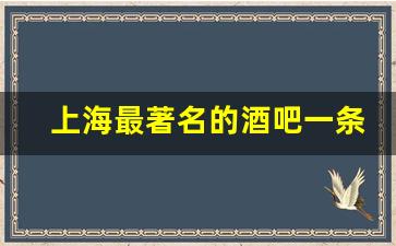 上海最著名的酒吧一条街名字